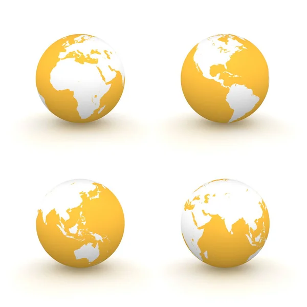 Globes White Orange — Stock Photo, Image