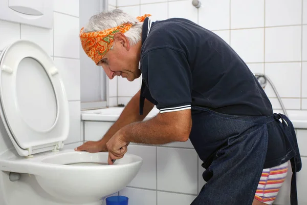 Personal Que Lava Aseo Baño — Foto de Stock