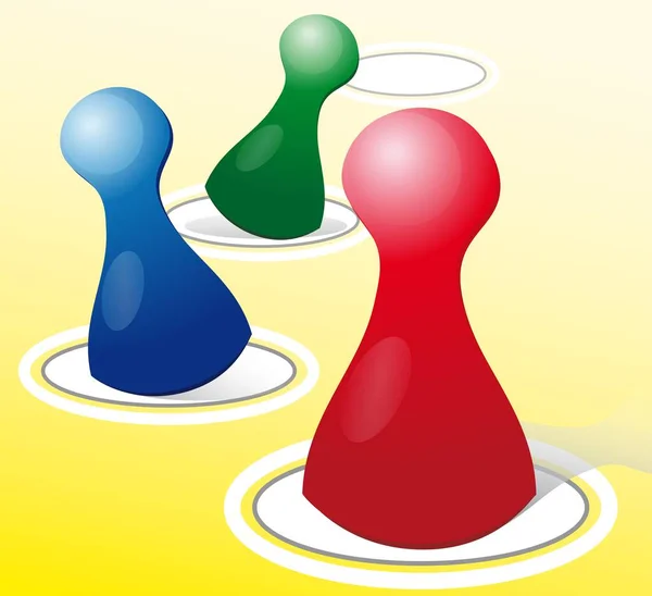 Illustratie Van Een Groep Van Verschillende Kleuren Bowling — Stockfoto