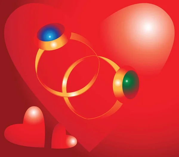 Bunter Hintergrund Für Valentinstag Karte — Stockfoto