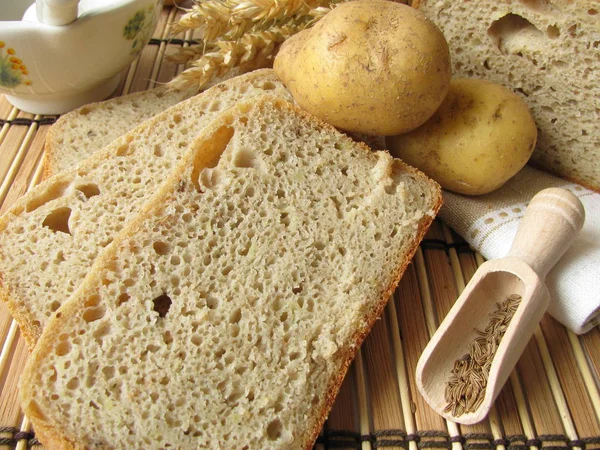 Potato Bread Bread Machine — Stock Photo, Image