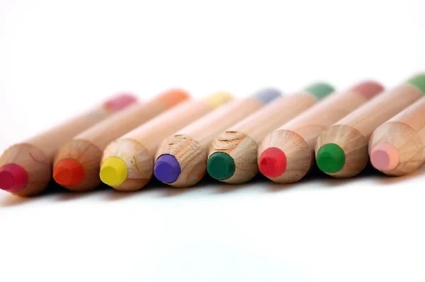 Colored Wooden Pencils Art — Stock Photo, Image