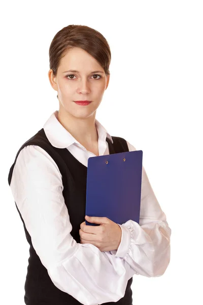 Self Assured Businesswoman Clipboard — Stock Photo, Image
