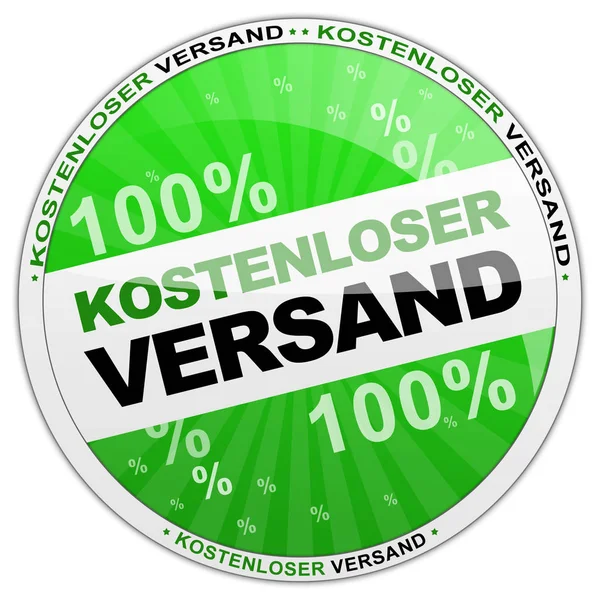 Knop Gratis Verzending Groen — Stockfoto