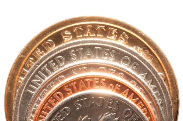 Close American Coins — Stock Photo, Image