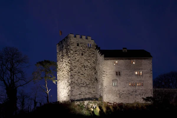 Castillo Habsburgo Cambio Tierra Por Noche — Foto de Stock