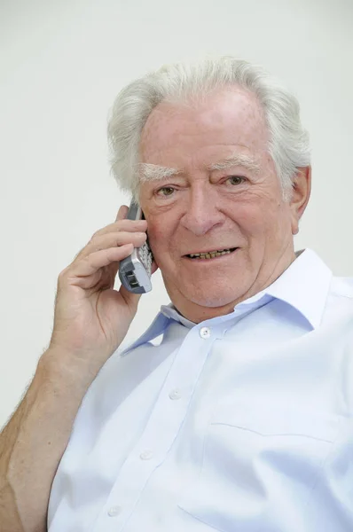 Cep Telefonlu Emeklilik — Stok fotoğraf
