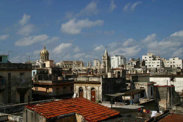 Střechy Nad Havanským Centrem — Stock fotografie