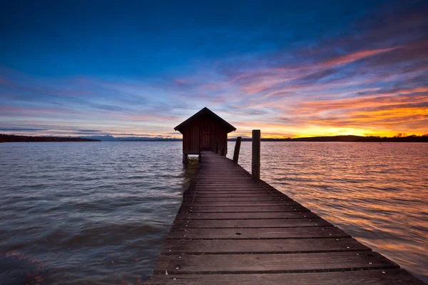 Blaue Stunde Ammersee — Stockfoto