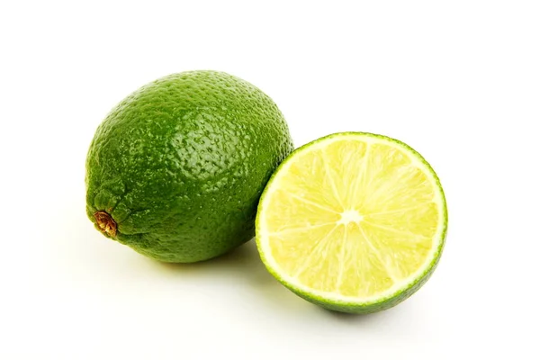 Limette Mit Limettenhälfte — Stockfoto