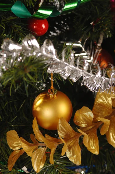 Festivo Albero Natale Decorazioni Vacanze — Foto Stock