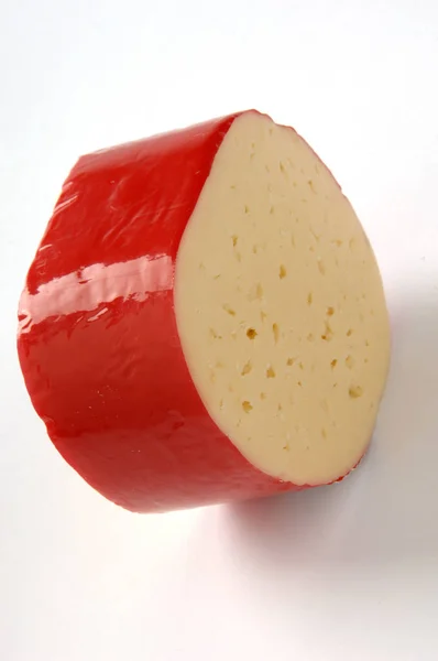 Τυρί Ζαμπόν Και Ντομάτα Λευκό Φόντο — Φωτογραφία Αρχείου