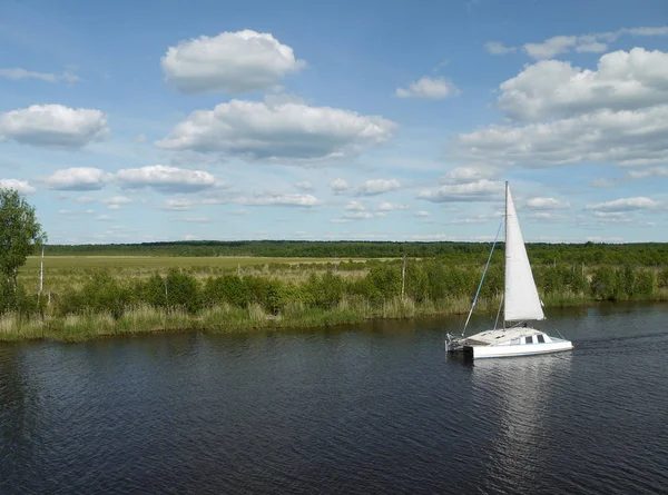 Barco Vela Veículo Artesanato Aquático — Fotografia de Stock