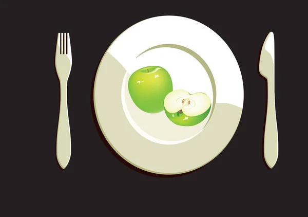 Comedor Con Apple —  Fotos de Stock