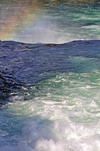Водопад Рейн Водопад Расположенный Швейцарии Самый Мощный Водопад Европе — стоковое фото