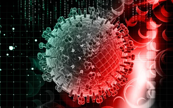 Virus Influenzale Cellule Del Sangue — Foto Stock