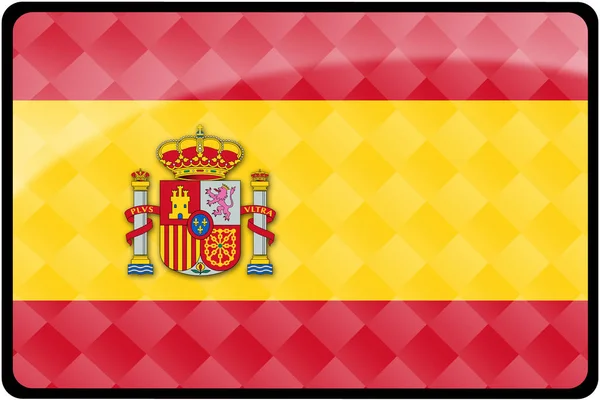 Spanya Bayrak Düğmesi Ulusal Bayrak — Stok fotoğraf