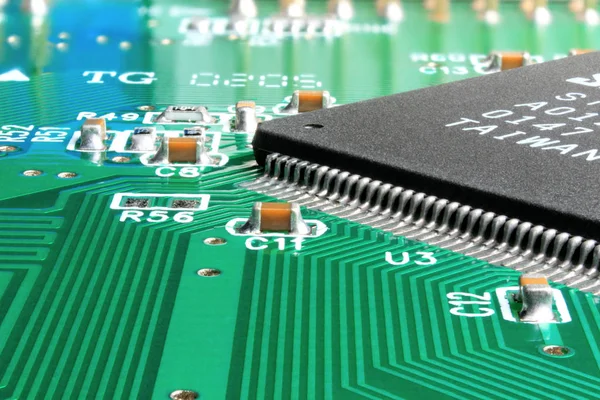 Carte Circuit Électronique Avec Processeur — Photo