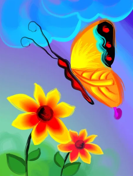 Mariposa Hacia Belleza — Foto de Stock