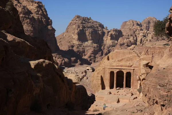 Utsikt Över Den Antika Petra Jordanien — Stockfoto