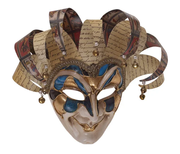 Arlecchino Arlekino Maschera Legno — Foto Stock