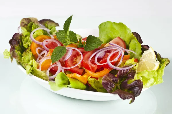 Nahaufnahme Von Frischem Leckerem Salat — Stockfoto