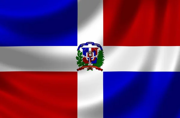 Bandeira Nacional República Dominicana Bandeira Nacional País — Fotografia de Stock