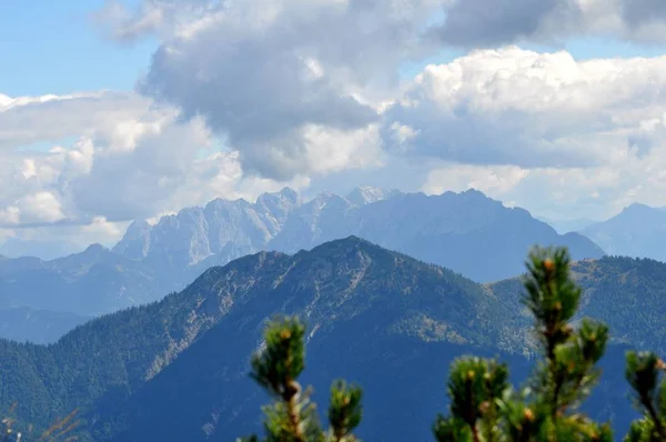 Vista Panoramica Maestosi Paesaggi Alpini — Foto Stock