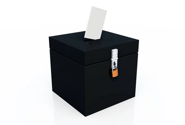 Prázdné Volební Urny Černé — Stock fotografie