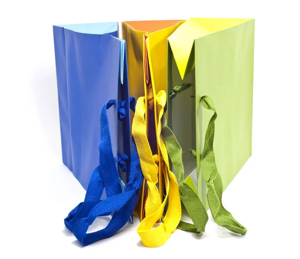 Sacos Papel Colorido — Fotografia de Stock