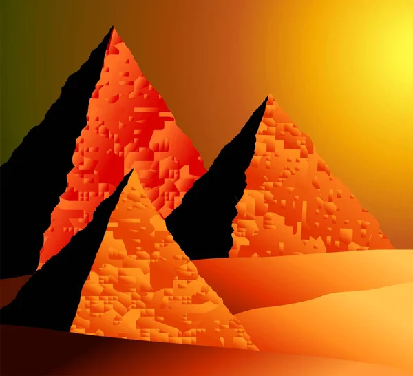 Die Schönheit Der Pyramide Sonnenuntergang — Stockfoto