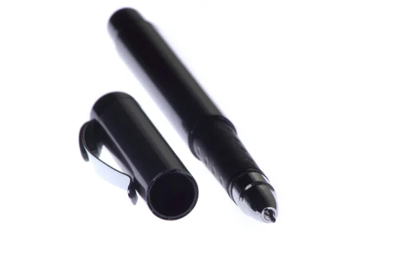 Zwarte Inkt Pen Geïsoleerd Witte Achtergrond — Stockfoto
