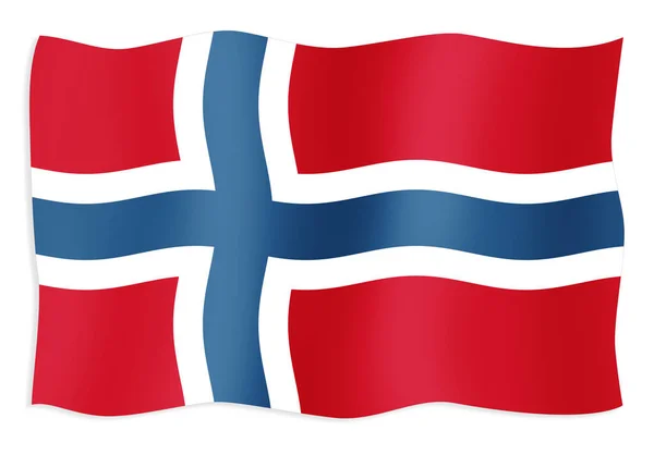 Norvég Zászló Háttérben Közelről — Stock Fotó