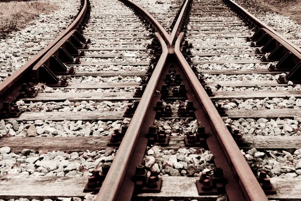 Railway Track City — Stock Photo, Image