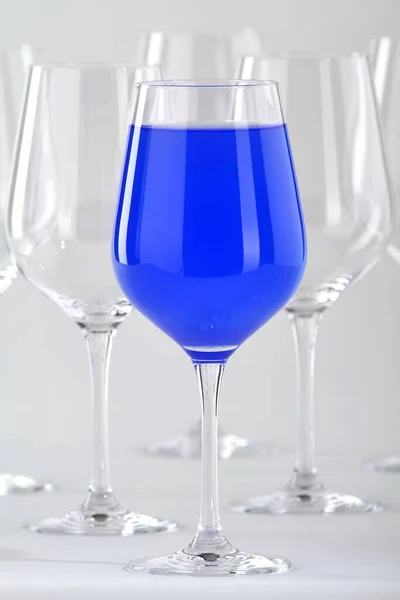 Bicchiere Vino Bicchieri Sfondo Bianco — Foto Stock