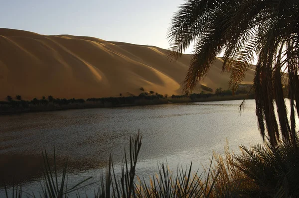 Gabron Çöl Gölü Sahara Libya — Stok fotoğraf