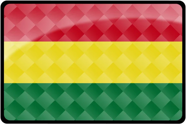 Przycisk Flagi Boliwii Flaga Krajowa — Zdjęcie stockowe