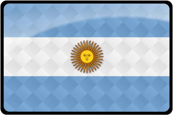 Argentina Flaggknapp Nationell Flagga — Stockfoto