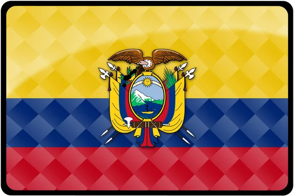 Ecuador Flagge Knopf Nationalflagge — Stockfoto