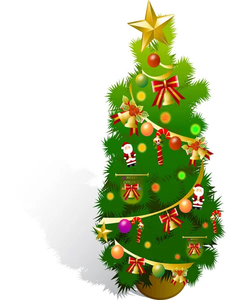 Festive Christmas Tree Holiday Decorations — Stock Photo, Image