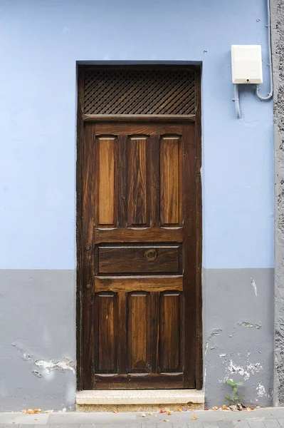Porta Entrada Madeira Velha — Fotografia de Stock
