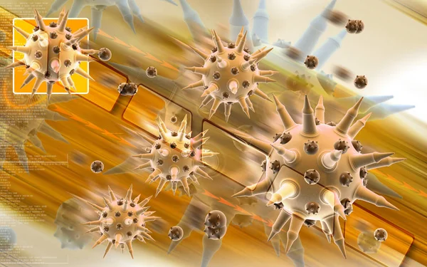 Komórki Wirusa Grypy Bakterie — Zdjęcie stockowe