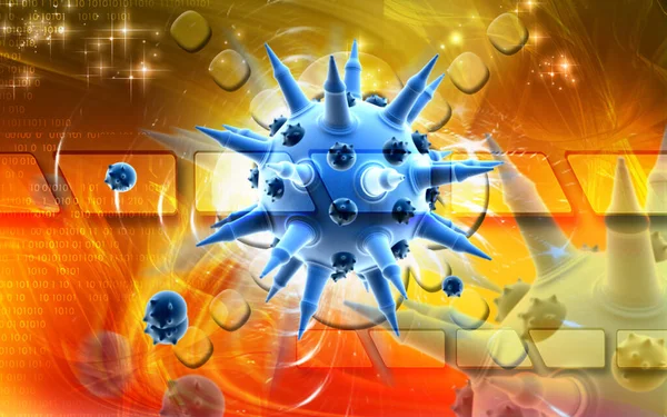Cellule Virali Influenzali Batteri — Foto Stock