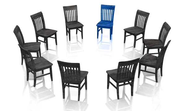 Krzesła Stół Izolowane Białym — Zdjęcie stockowe