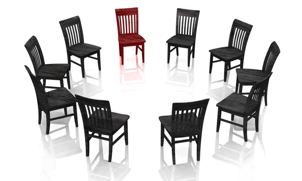 Καρέκλες Και Τραπέζι Που Απομονώνονται Λευκό — Φωτογραφία Αρχείου