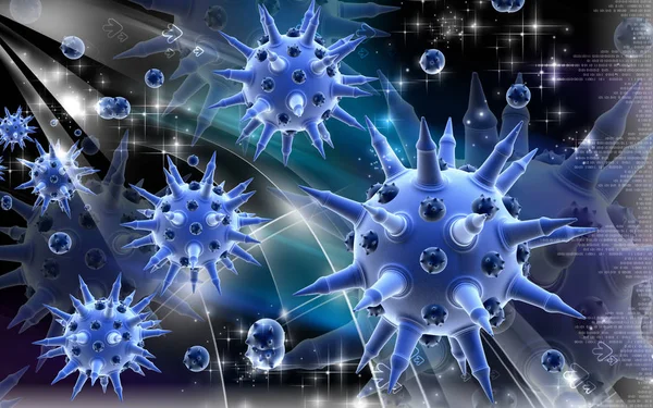 Flu Virus Cells Bacterias — Stock Photo, Image