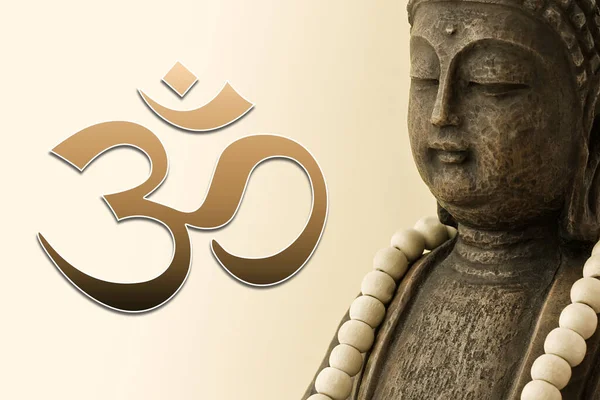 Zen Buddha Mala Zinciri Karakterler — Stok fotoğraf