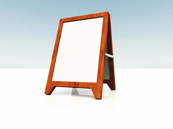 Unbeschriebenes Holzschild Weiß — Stockfoto