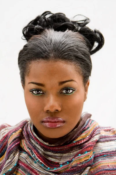 Africana Mujer Belleza Cara — Foto de Stock