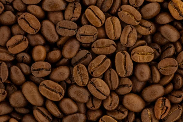 Koffiebonen Achtergrond Close — Stockfoto